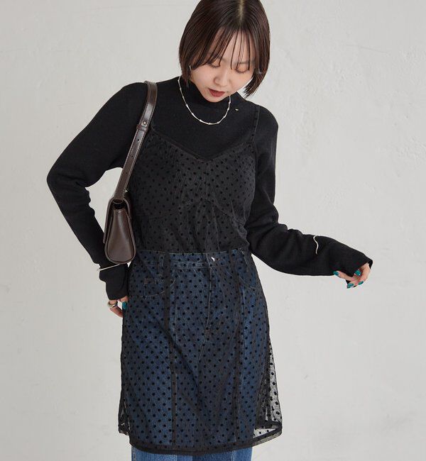  「ドットチュールキャミチュニック」|キャミソール|