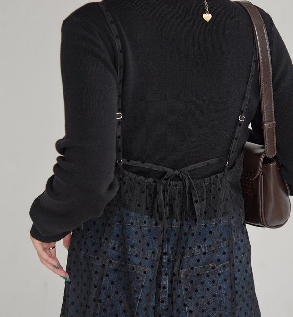  「ドットチュールキャミチュニック」|キャミソール|