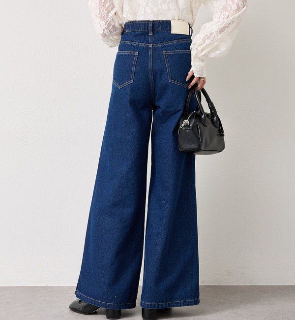  「裾スリットフレアデニム」|デニム|