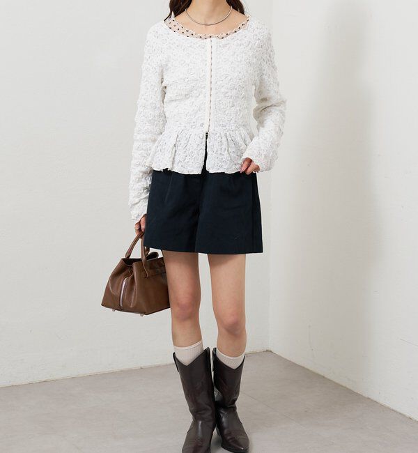  「シャーリングペプラム TOPS」|シャツ・ブラウス|