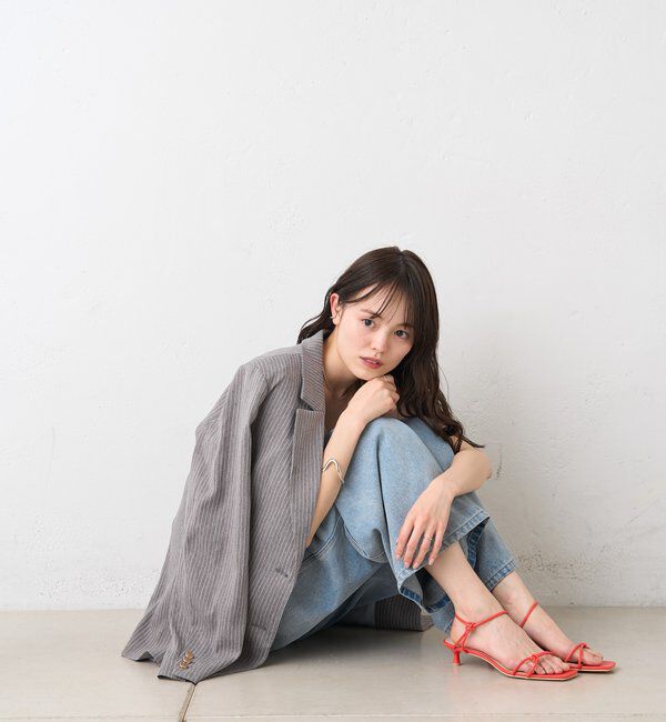  「クロスストラップヒールサンダル」|サンダル|