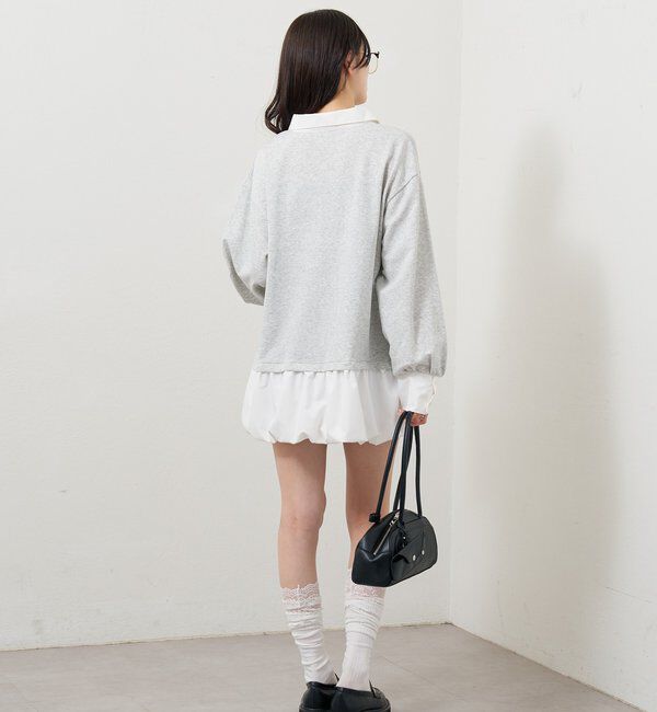  「バルーン切り替えミニワンピース」|ワンピース|