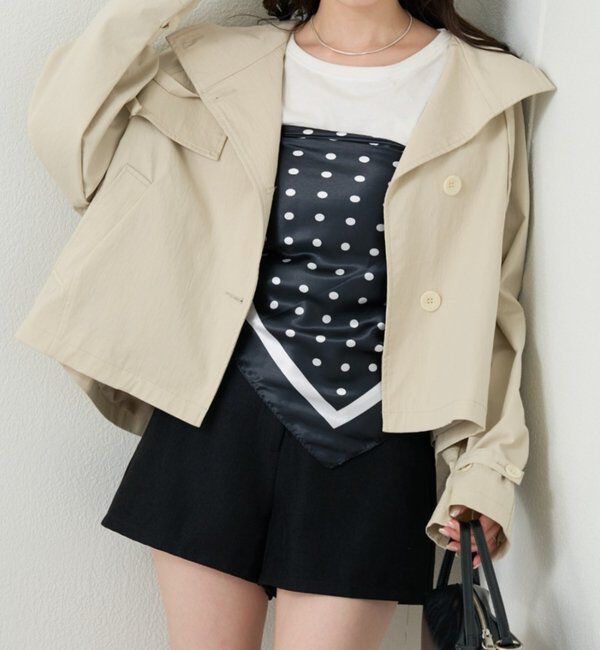  「ドットサテンスカーフ」|マフラー|