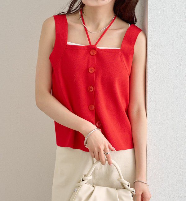  「ホルターニットタンクトップ」|キャミソール|