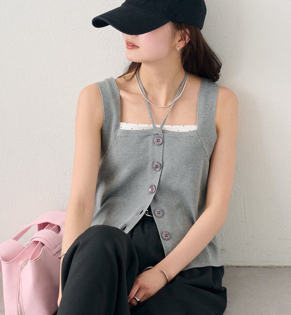  「ホルターニットタンクトップ」|キャミソール|