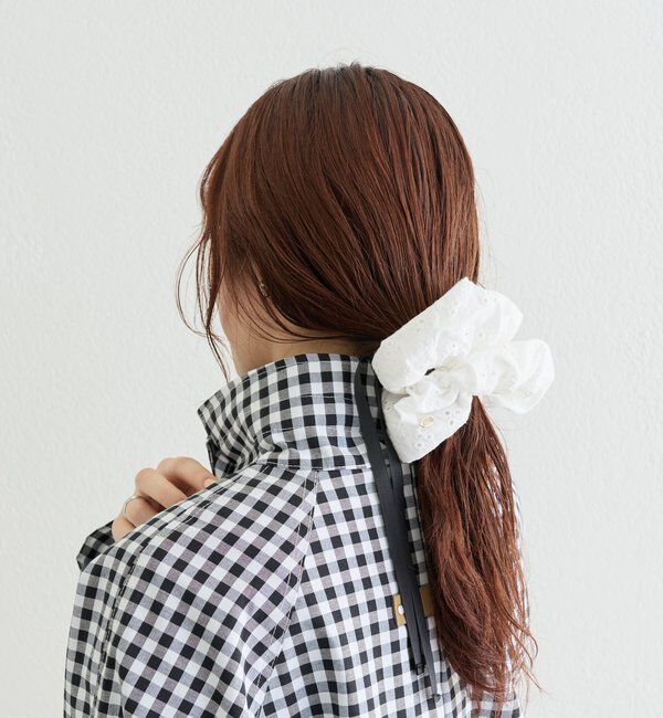  「フラワー刺繍シュシュ」|その他|