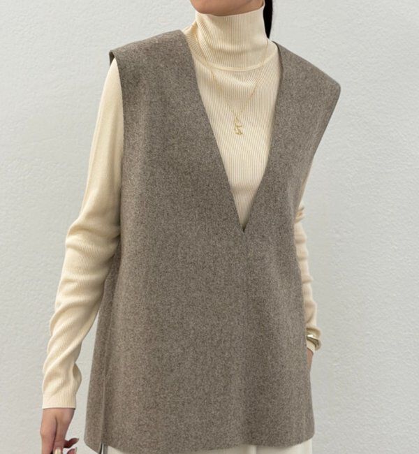  「ウールジレ」|シャツ・ブラウス|モカ