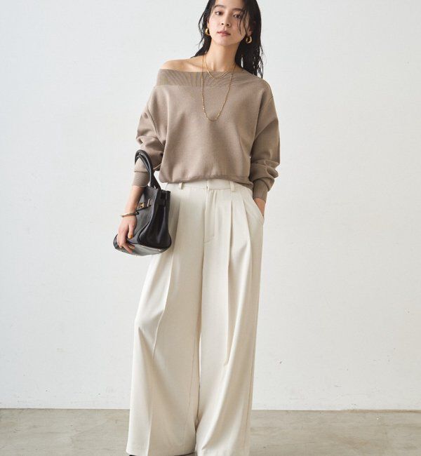  「ジョーゼットオフショルニット」|ニット・セーター|