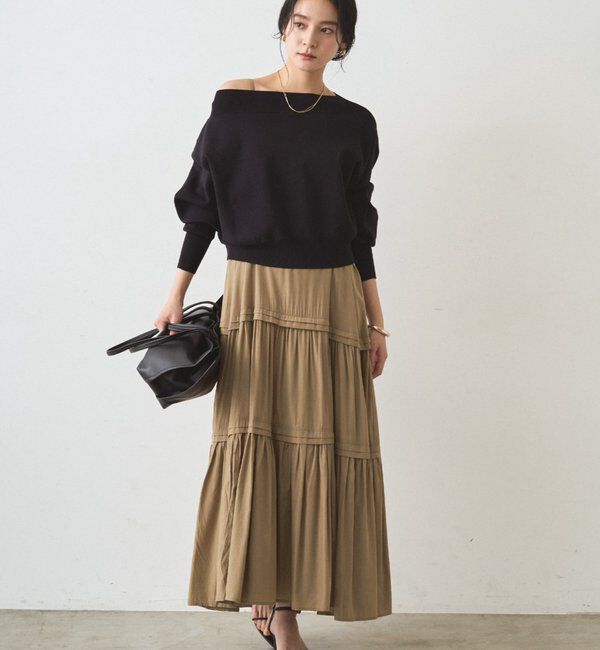  「ジョーゼットオフショルニット」|ニット・セーター|