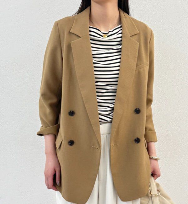  「麻調合繊ジャケット」|テーラードジャケット|