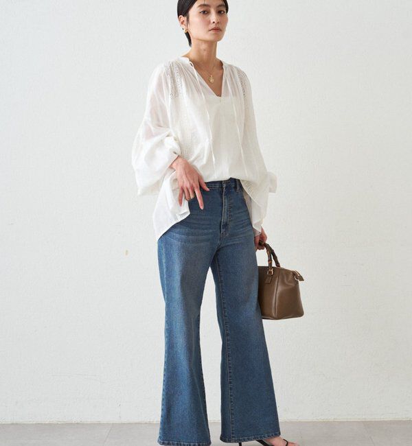  「【INDIA】スキッパーレースブラウス」|シャツ・ブラウス|