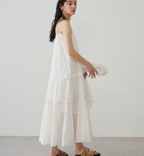  「【INDIA】刺繍ティアードキャミワンピース」|ワンピース|