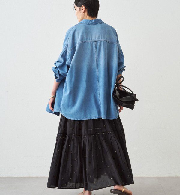  「【INDIA】刺繍ティアードキャミワンピース」|ワンピース|