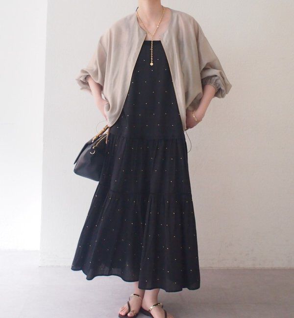  「【INDIA】刺繍ティアードキャミワンピース」|ワンピース|