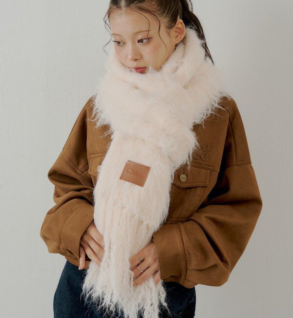  「【5色展開】シャギーフリンジマフラー」|マフラー|