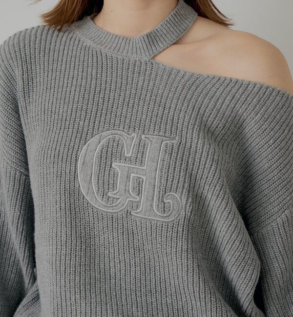  「肩スリットオフショルニット」|ニット・セーター|