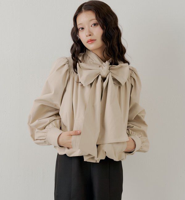  「【SALON by Chico】ショート丈バルーントレンチコート」|トレンチコート|