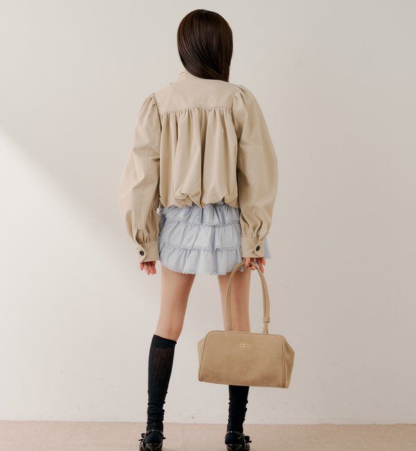  「【SALON by Chico】ショート丈バルーントレンチコート」|トレンチコート|