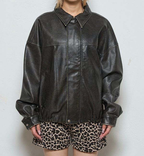  「ステンカラーヴィンテージライクブルゾン」|ブルゾン・スタジャン|