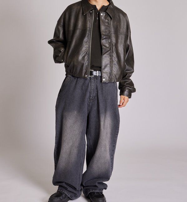  「ステンカラーヴィンテージライクブルゾン」|ブルゾン・スタジャン|