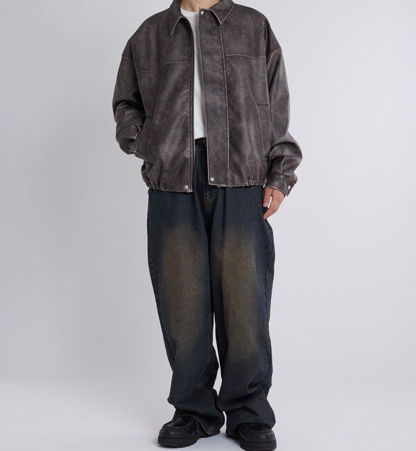  「ステンカラーヴィンテージライクブルゾン」|ブルゾン・スタジャン|