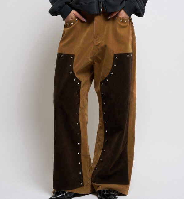  「スウェードダブルニーパンツ」|チノ|