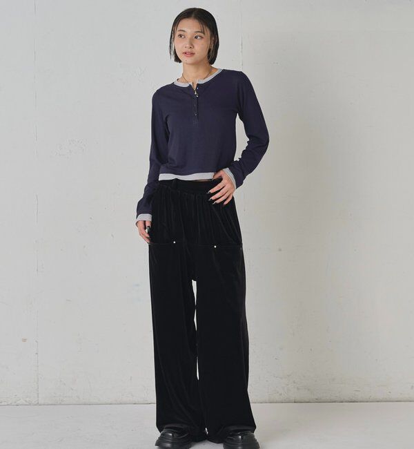  「レイヤードヘンリートップス」|Tシャツ・カットソー|