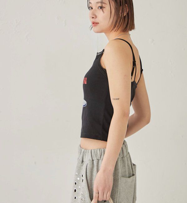  「シャーロットパターンメッシュレースキャミ」|キャミソール|