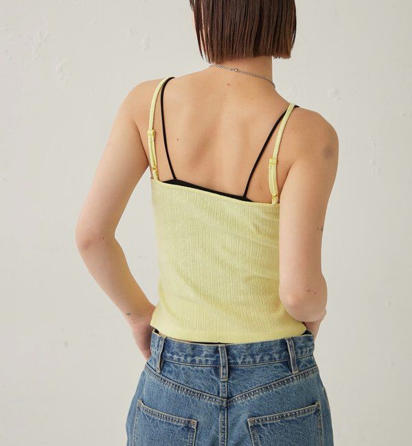  「シャーロットパターンメッシュレースキャミ」|キャミソール|