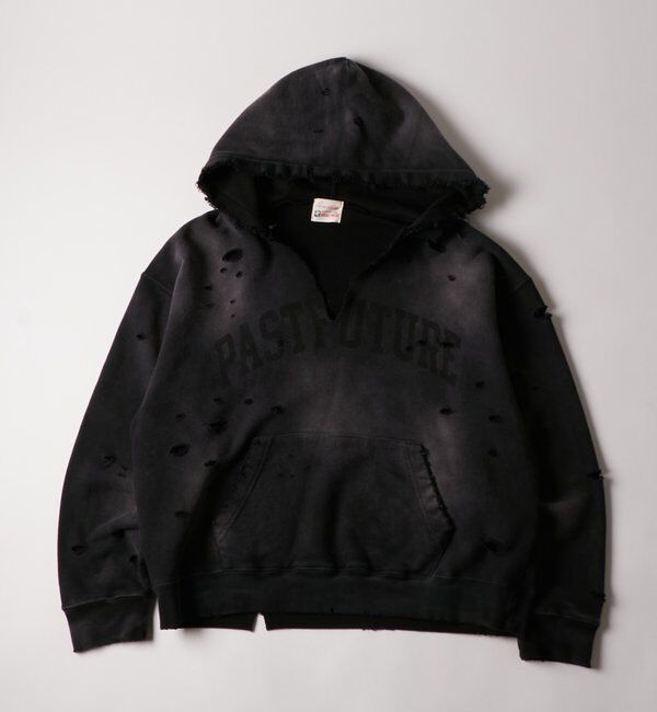  「【FromVintage】ダメージパーカー」|パーカー|チャコールグレー