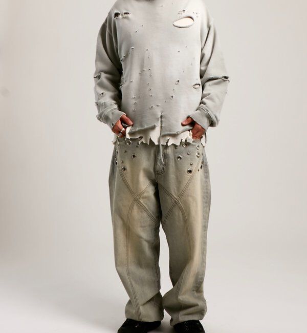  「【FromVintage】ダメージスウェット」|Tシャツ・カットソー|