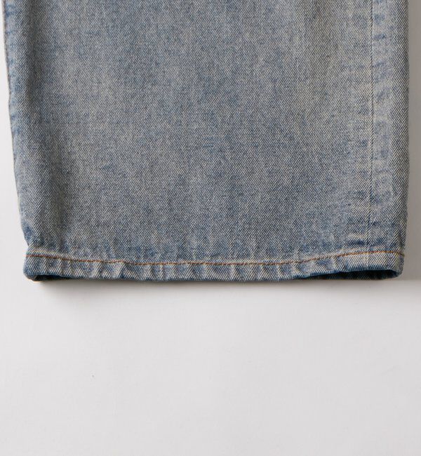  「チェックダメージスタッズデニム」|デニム|
