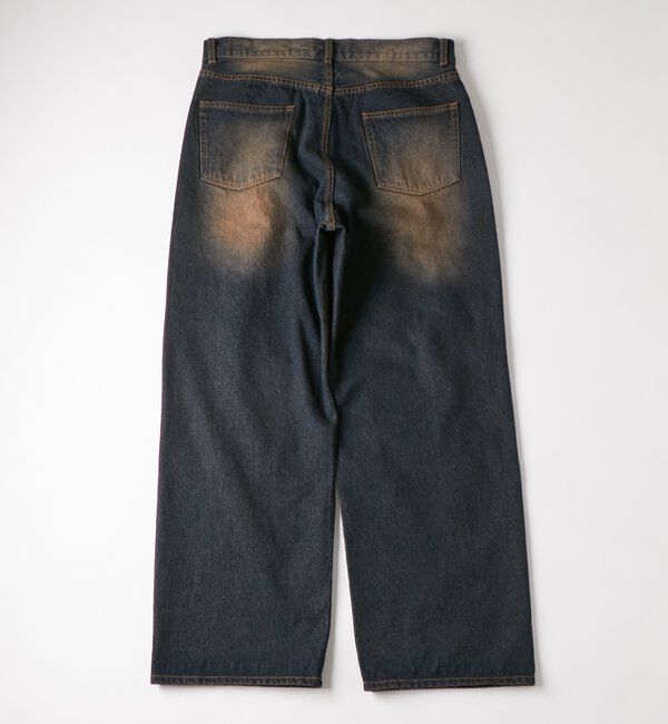  「チェックダメージスタッズデニム」|デニム|