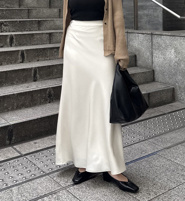  「【サイズ展開あり・新色/ブラウン】バイアススカート」|スカート|