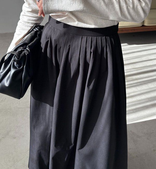  「【低身長サイズあり】タックフレアスカート」|スカート|