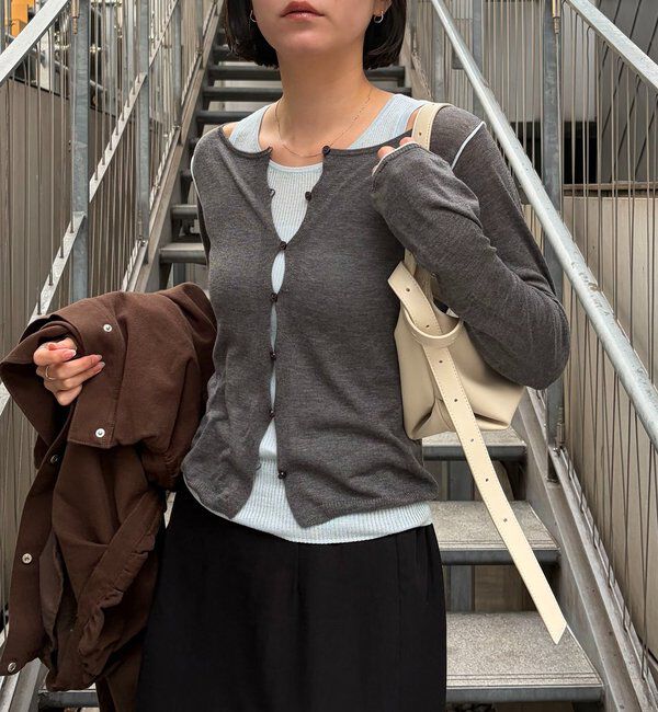  「タンクSETアームラインカーディガン」|カーディガン|