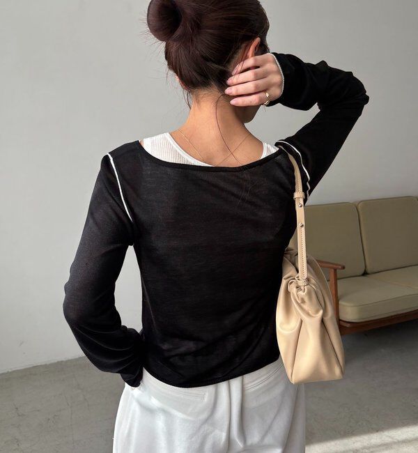  「タンクSETアームラインカーディガン」|カーディガン|