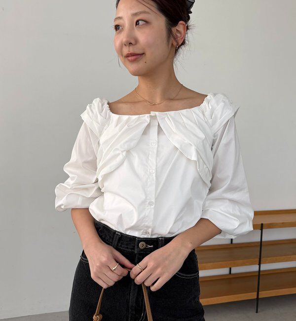  「オフショルパフブラウス」|シャツ・ブラウス|