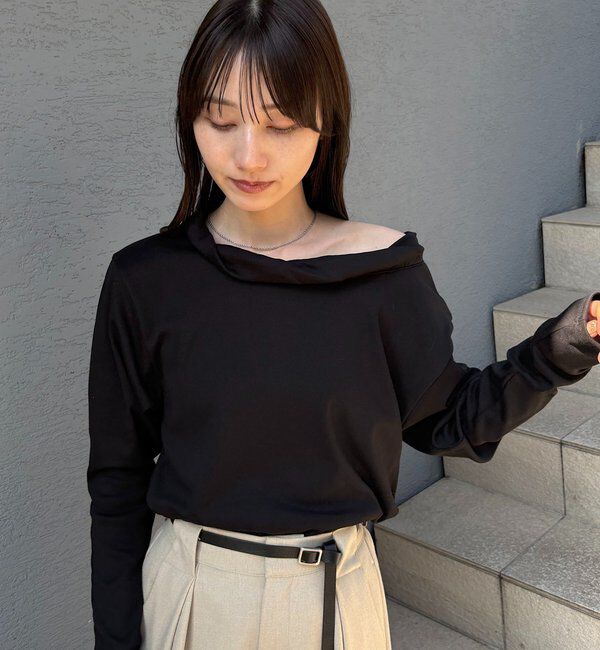  「バルーンネックロンT」|Tシャツ・カットソー|ブラック