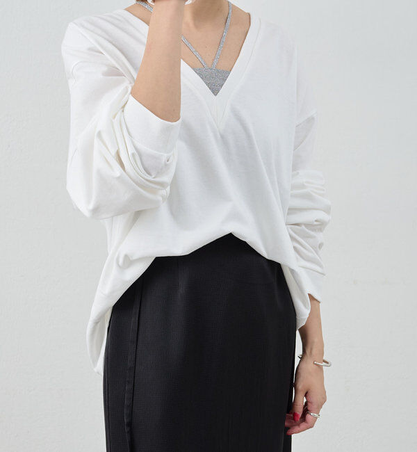  「【ONIT】ディープVネックカットソー」|Tシャツ・カットソー|