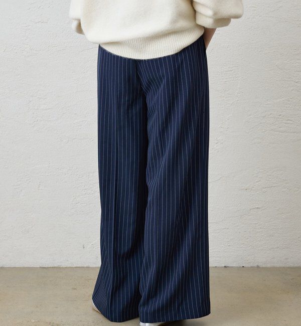  「ストライプウエストデザインパンツ」|チノ|