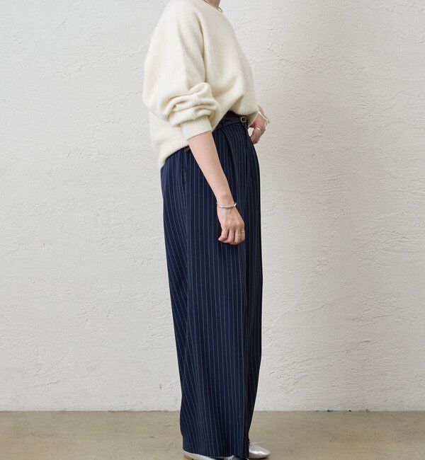  「ストライプウエストデザインパンツ」|チノ|