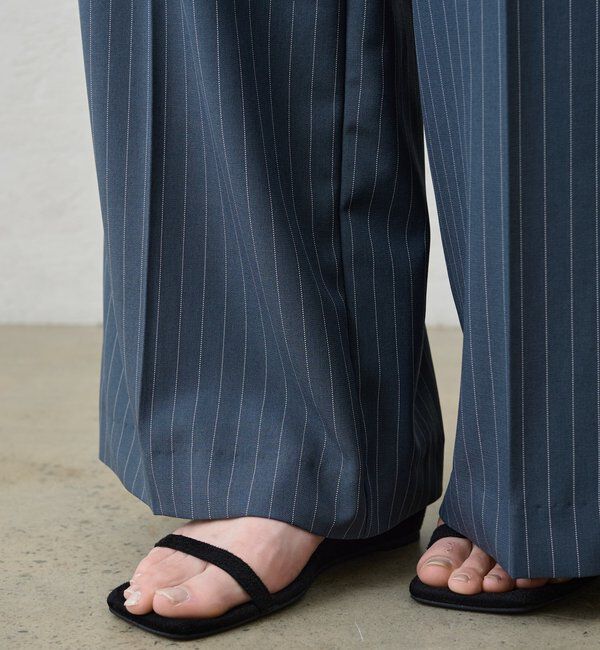  「ストライプウエストデザインパンツ」|チノ|