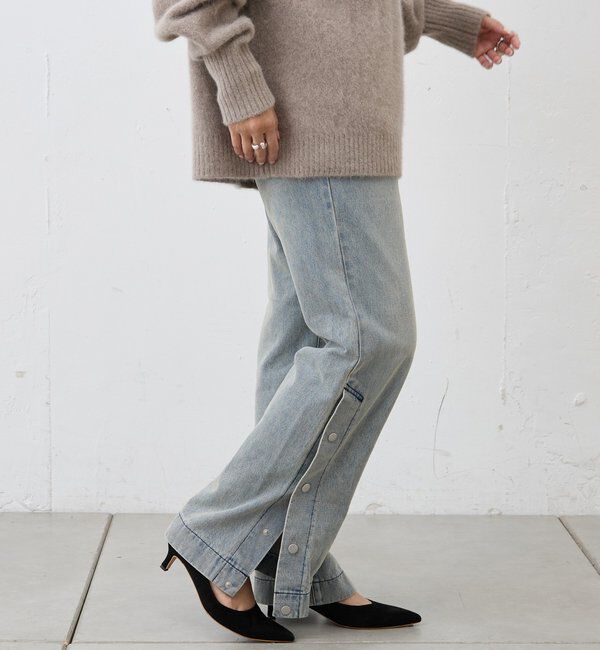  「サイドボタンデニム」|デニム|
