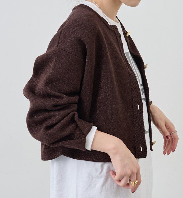  「ラメニットカーディガン」|カーディガン|