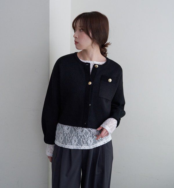  「ラメニットカーディガン」|カーディガン|