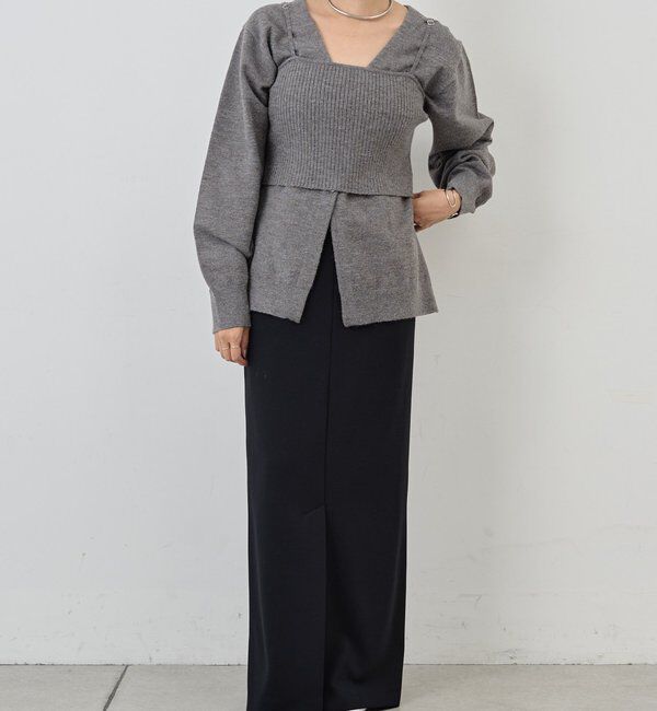  「ポンチIラインスカート」|スカート|