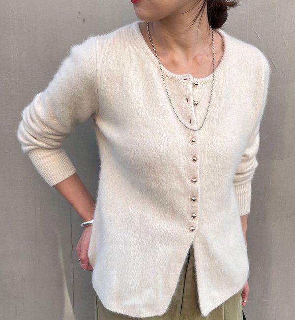  「ラクーンペプラムカーディガン」|カーディガン|アイボリー