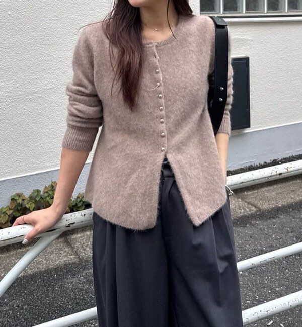  「ラクーンペプラムカーディガン」|カーディガン|