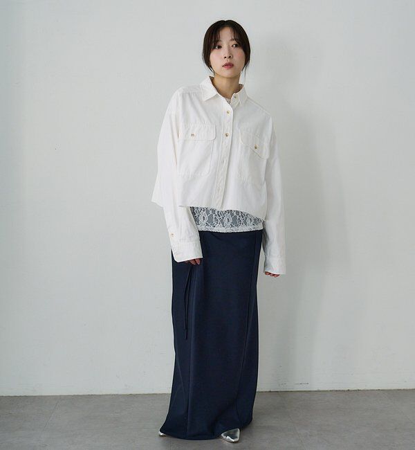  「デニムオーバーショートシャツ」|シャツ・ブラウス|